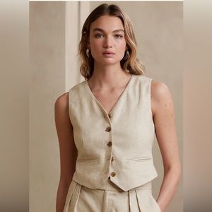 Banana Republic linen vest